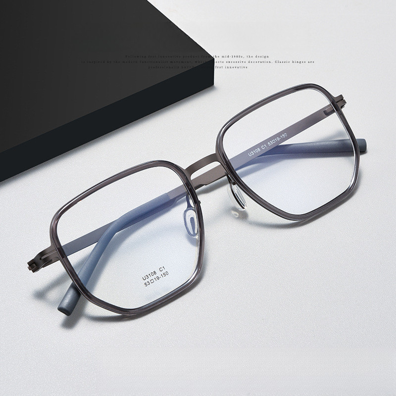 3108U Retro กรอบแว่นตาชาย จับคู่กับกรอบแว่นตาขนาดใหญ่สำหรับผู้หญิง Ultra-Light .Factory ส่งออก