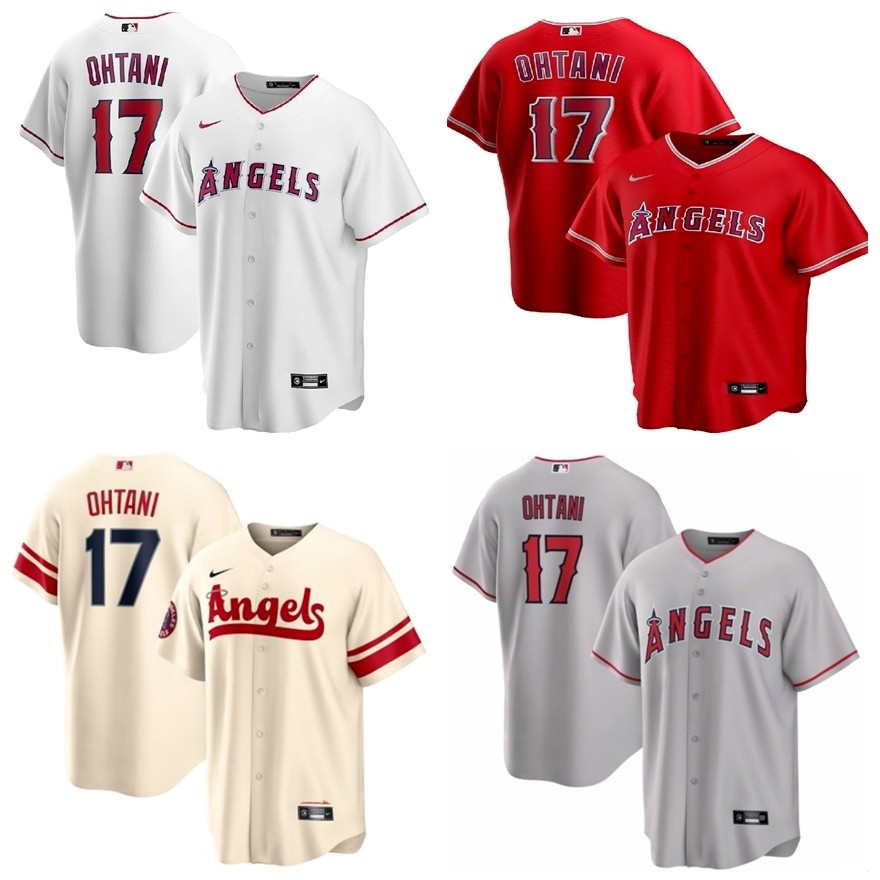 ชุดกีฬา No. 17 Ohtani Angel Shohei Mens Los Angeles ชุดเบสบอล Angels American Job Union Jersey PG3S