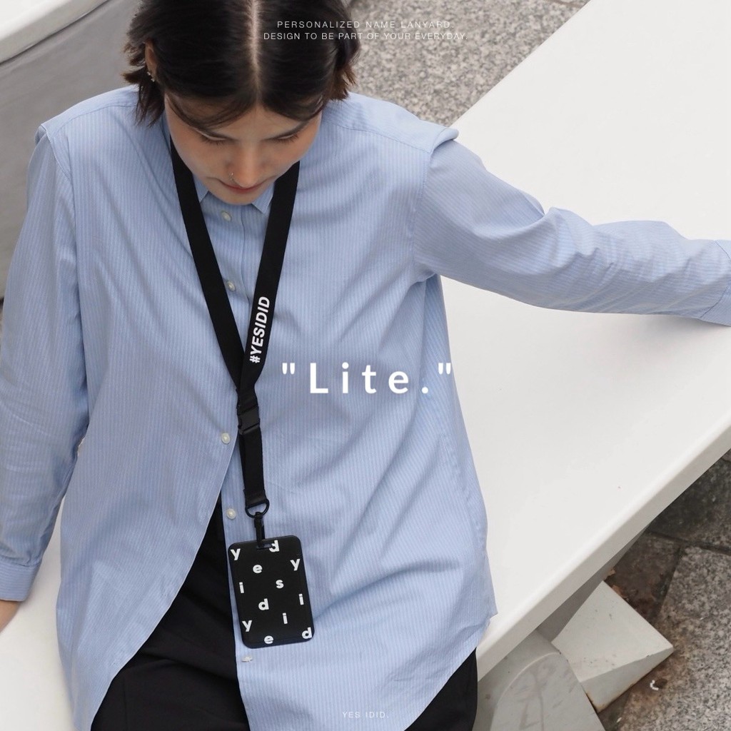 LITE Lanyard(20mm) | สายคล้องบัตรพนักงาน สายคล้องคอ สั่งทำชื่อ Personalized name by YES IDID.