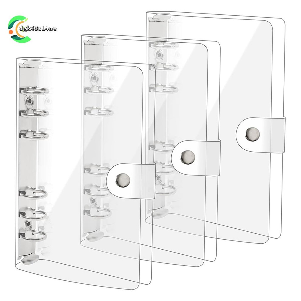 3 แพ็ค A6 โปร่งใส PVC นุ่ม 6 แหวน Binder ฝาครอบ Clear Binder โน้ตบุ๊ค A6 Binder สําหรับเติมโน้ตบุ๊คต