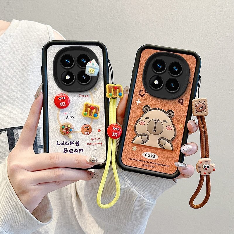 น่ารัก Love Heart Labubu ซิลิโคนหนังสําหรับ Xiaomi Poco X7 M7 F7 Ultra X6 M6 M5S M3 Pro C75 C71 C65 