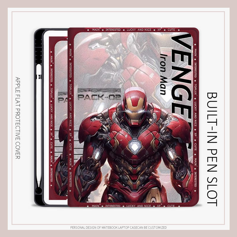 Avengers Iron Man เคส iPad สําหรับ iPad air6 air7 air4 air5 mini6/7 กรณี iPad pro11 pro12.9 pro13 20