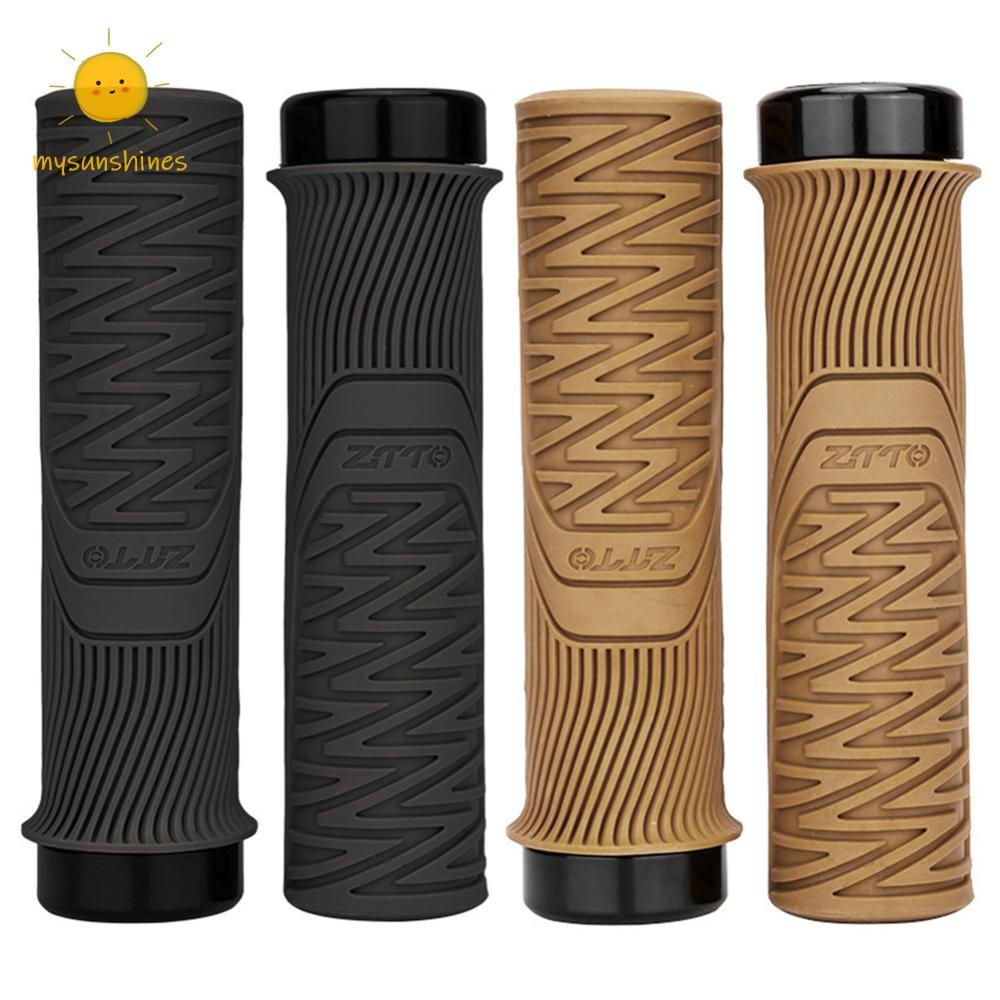 ☀MS Bike Handlebar Grips Shock Absorbing Mountain Bike Grips MTB ขี่จักรยานสําหรับ MTB จักรยานพับ