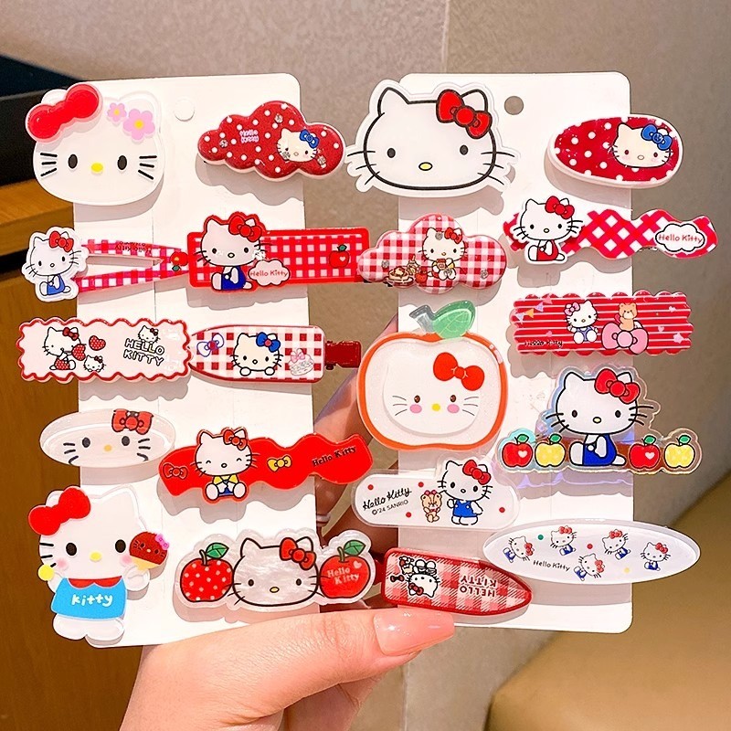 10 ชิ้น/เซ็ตน่ารัก KT กิ๊บติดผมเด็กหวานผมตกแต่ง Bangs Hairpin Barrettes อุปกรณ์เสริมผม