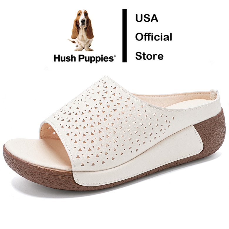 Hush Puppies รองเท้าผู้หญิง รองเท้าฤดูร้อนของผู้หญิง รองเท้าเรือ ส้นแบน ผู้หญิง