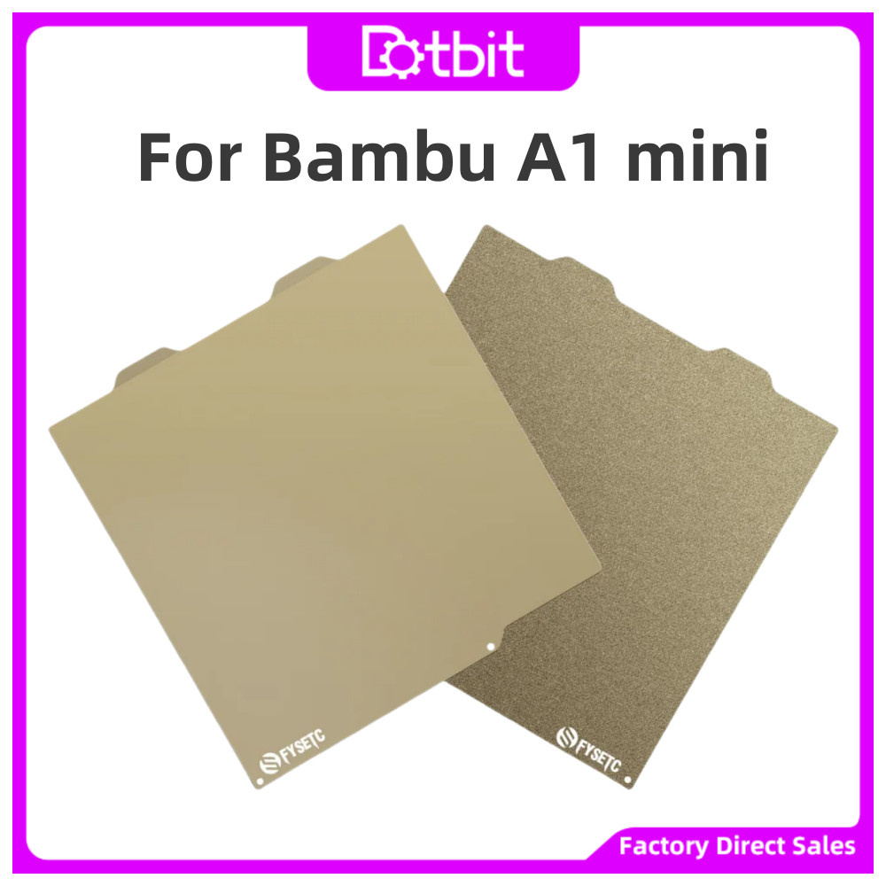 สําหรับ BAMBU Lab A1 mini building plate, PEI โครงสร้างสองด้าน, เหล็กแผ่นสปริงฉี่เรียบสําหรับการพิมพ