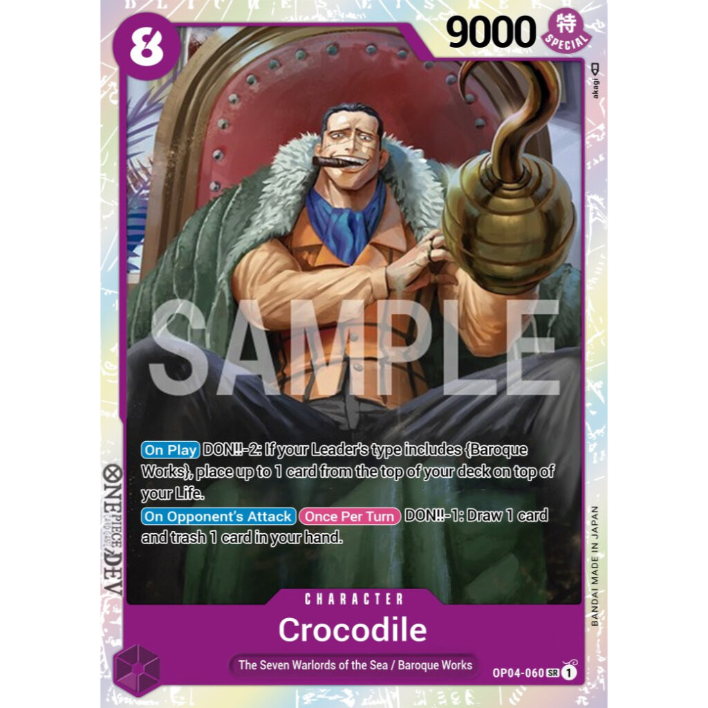 One Piece card [OP04-060] Crocodile SR