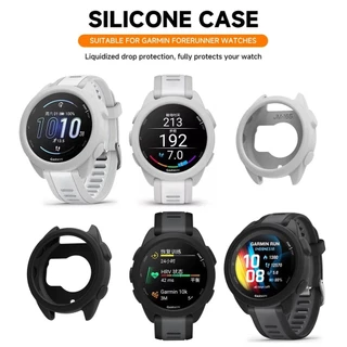 กรณีร่องซิลิโคนสำหรับ for Garmin Forerunner 165 กรณีป้องกันฝากกันชนนาฬิกาเชลล์ป้องกันนุ่มและทนทานสำหรับอุปกรณ์เสริม Forerunner165