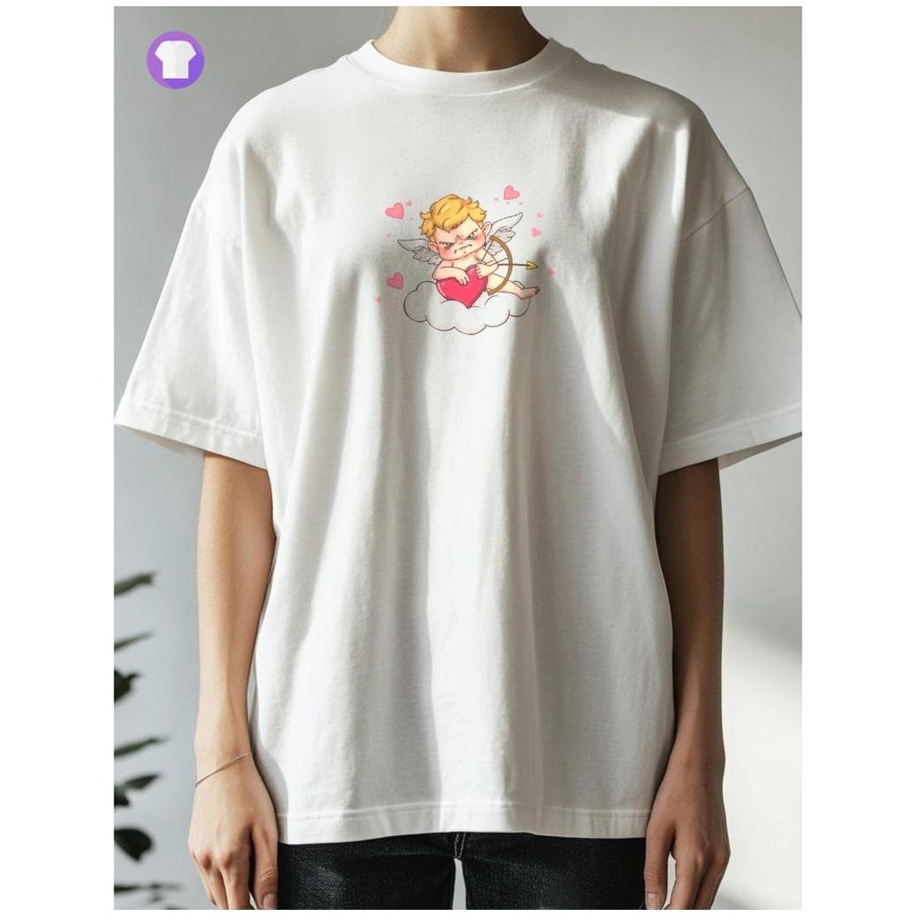 เสื้อยืด Cupid เบื่อรัก แบรนด์ Vibeon ผ้าคอตตอนพรีเมียม สายอินดี้ต้องจัด