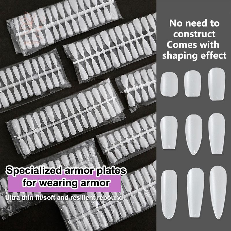 [maybeauty] 300 ชิ้น/ถุงเคล็ดลับเล็บปลอม Matte Coverage โปร่งใสเล็บปลอมเคล็ดลับเล็บเจล Extension Diy ฝึกเล็บเครื่องมือ {TH}