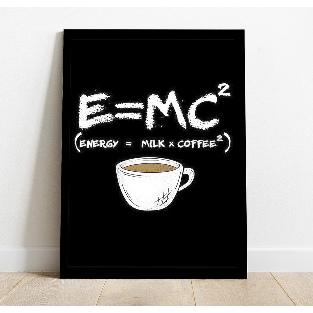 โปสเตอร์ E MC Energy Milk Coffee ตกแต่ง Wall Decor จอแสดงผลตกแต่งผนัง MDF ไม้