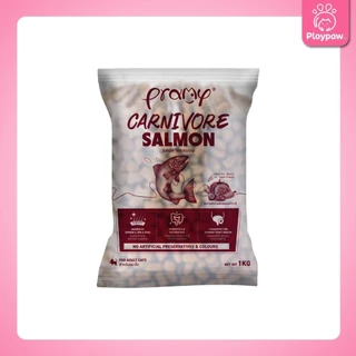 อาหารเม็ดแมวพรามี่ [ถุงแบ่งฯ 1kg.] Pramy Carnivore Premium คาร์นิวอร์ ไม่มีผลพลอยได้ ผักผลไม้ 5 สี ขนาด 800 ก.-1 กก.