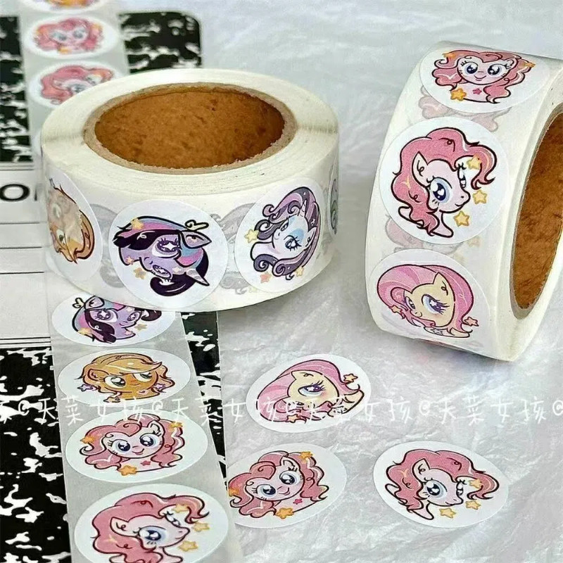 My Little Pony Roll Sticker คู่มือวัสดุตกแต่งซองจดหมายปิดผนึกสติกเกอร์ Dot Sticker