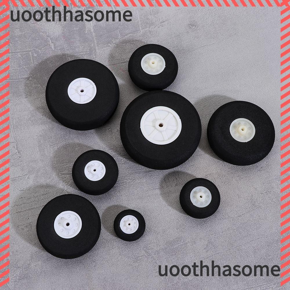 UOTHHASOME ล้อหางอุปกรณ์เสริมสีดํา EVA ฟองน้ําเครื่องบินอะไหล่ของเล่น