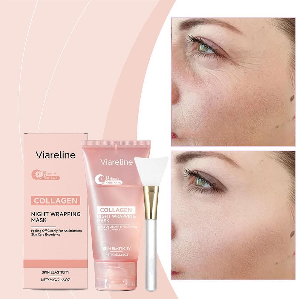 Collagen Night Mask Peel Off Deep Cleansing Moisturizing Skin Firming Sleeping Mask Care C2k6