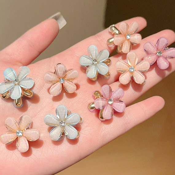 🌸Soroh🌸กิ๊บติดผม ลายดอกไม้ ขนาดเล็ก สีสีนสดใส🌷สไตล์เกาหลี ใหม่ หวาน แฟชั่น คุณภาพสูง💐#VO-28 - รูปที่ 3