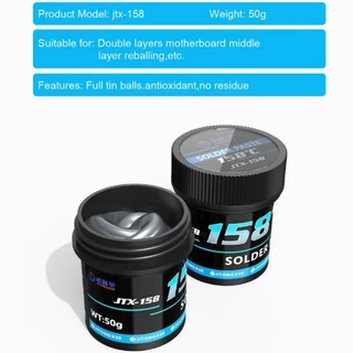 JTX-138/158/183 คุณภาพสูงมงกุฎสีดํา Solder Paste สําหรับซ่อมมือถือไม่มีเชื่อมปลอมเคลือบดีบุกง่าย Anti-Oxidation เครื่องมือ