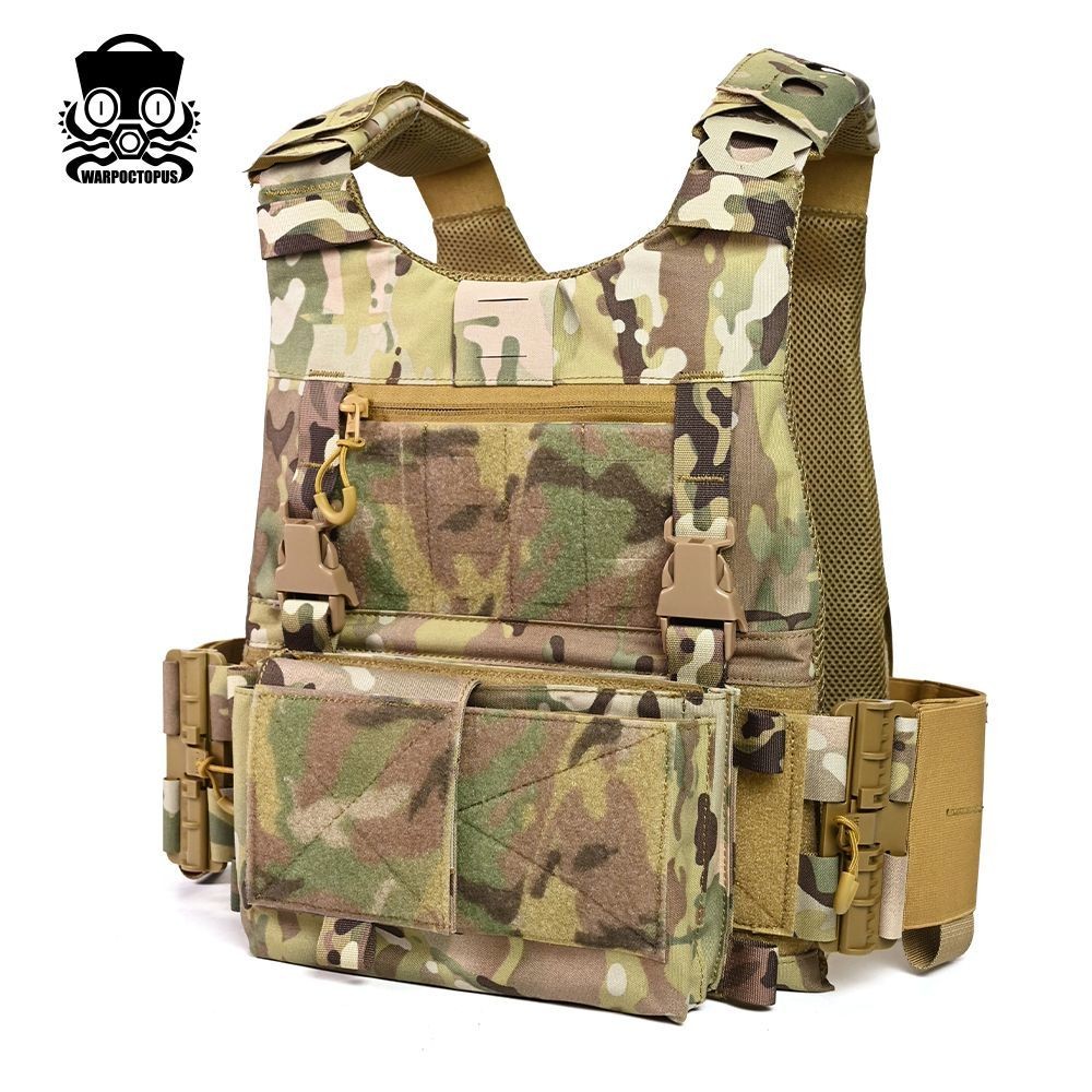 ชุดเสื้อเกราะยุทธวิธี Qisu Octopus FCSK3.0+MK3 อุปกรณ์ CS ชุดหน้าอกมองเห็นต่ำ MOLLE JPC2.0