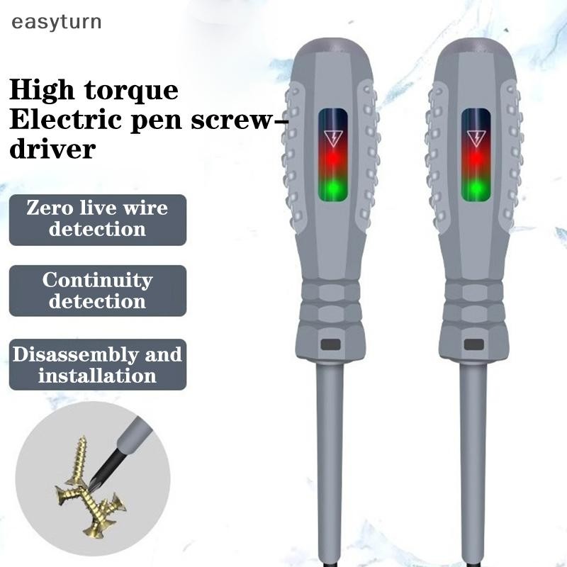 Easyturn Digital Voltage Tester Pen AC Non-Touch Induction Test ดินสอโวลต์มิเตอร์เครื่องตรวจจับไฟฟ้าไขควงตัวบ่งชี้ TH