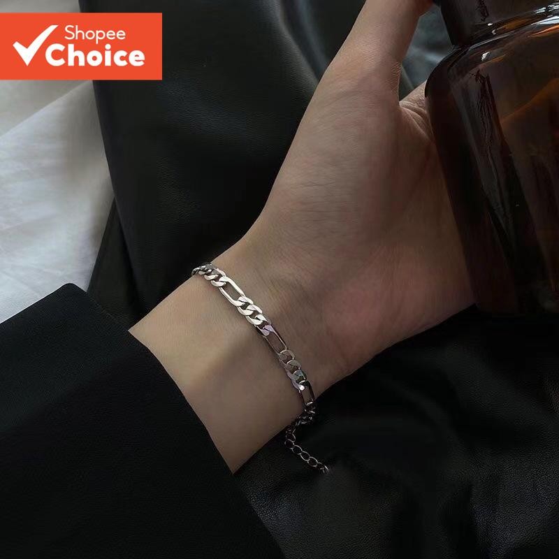 สร้อยข้อมือโลหะผสมเกาหลี Minimalist Chic Elegant ผู้หญิงคู่เครื่องประดับของขวัญ