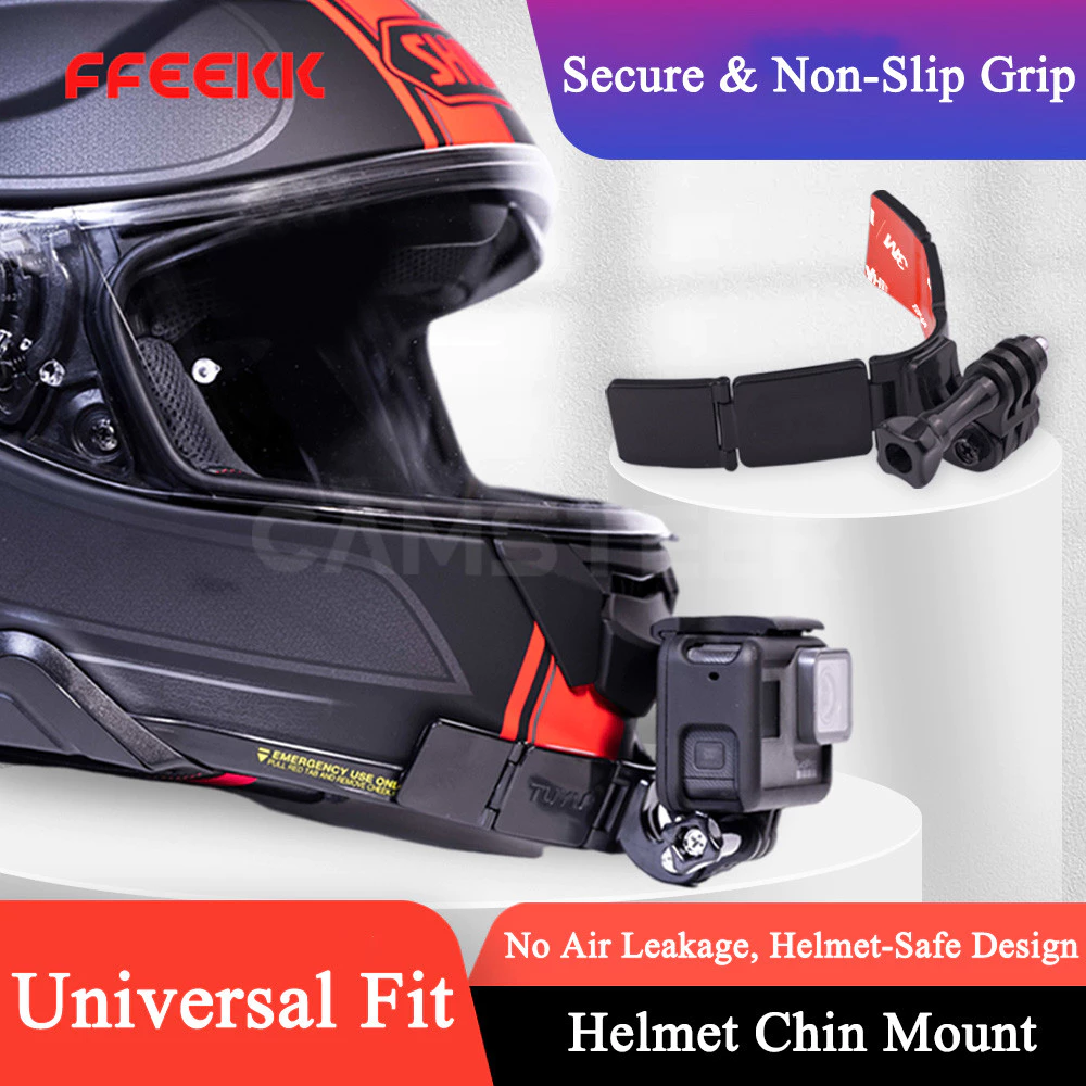 Motorcycle Helmet Chin Stand Camera Accessories ที่ติดหมวกกันน๊อค+กาว 3M ติดหมวก สำหรับกล้อง Action Camera