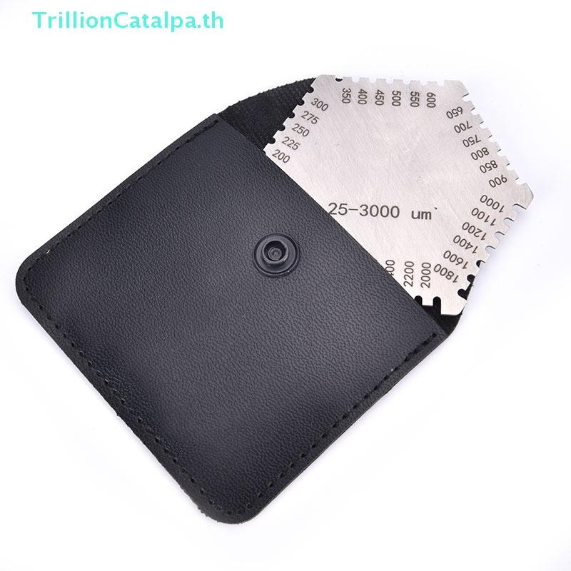 TrillionCatalpa Wet Film Comb Gauge เคลือบความหนา Meter Tester Tool 25-3000um Silver TH