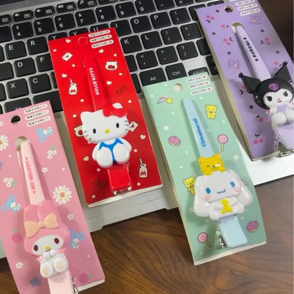 Net Sense Sanrio hellowkitty กิ๊บติดผม เครื่องประดับผม คลิปด้านข้าง Kuromi Melody Cinnamon Dog 6.11 