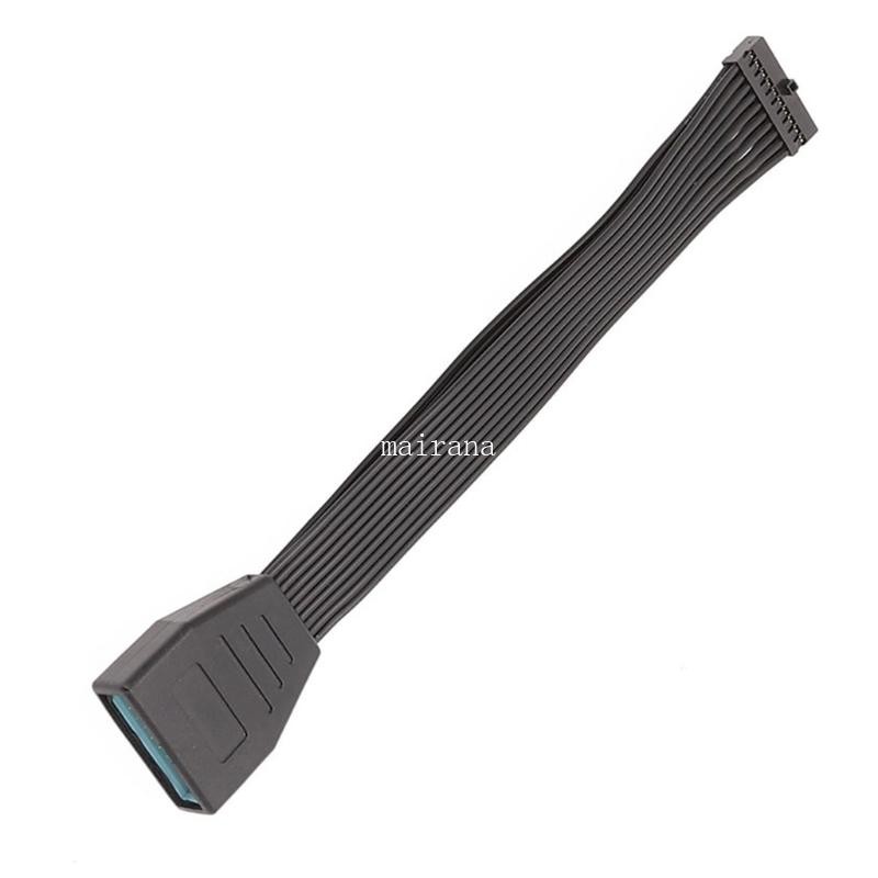 MT USB 3 0 Header Extension Cable Low Profile USB 3 0 ภายใน 19 20 Pin Header Extender เมนบอร์ดอะแดปเตอร์ 5 9 นิ้ว