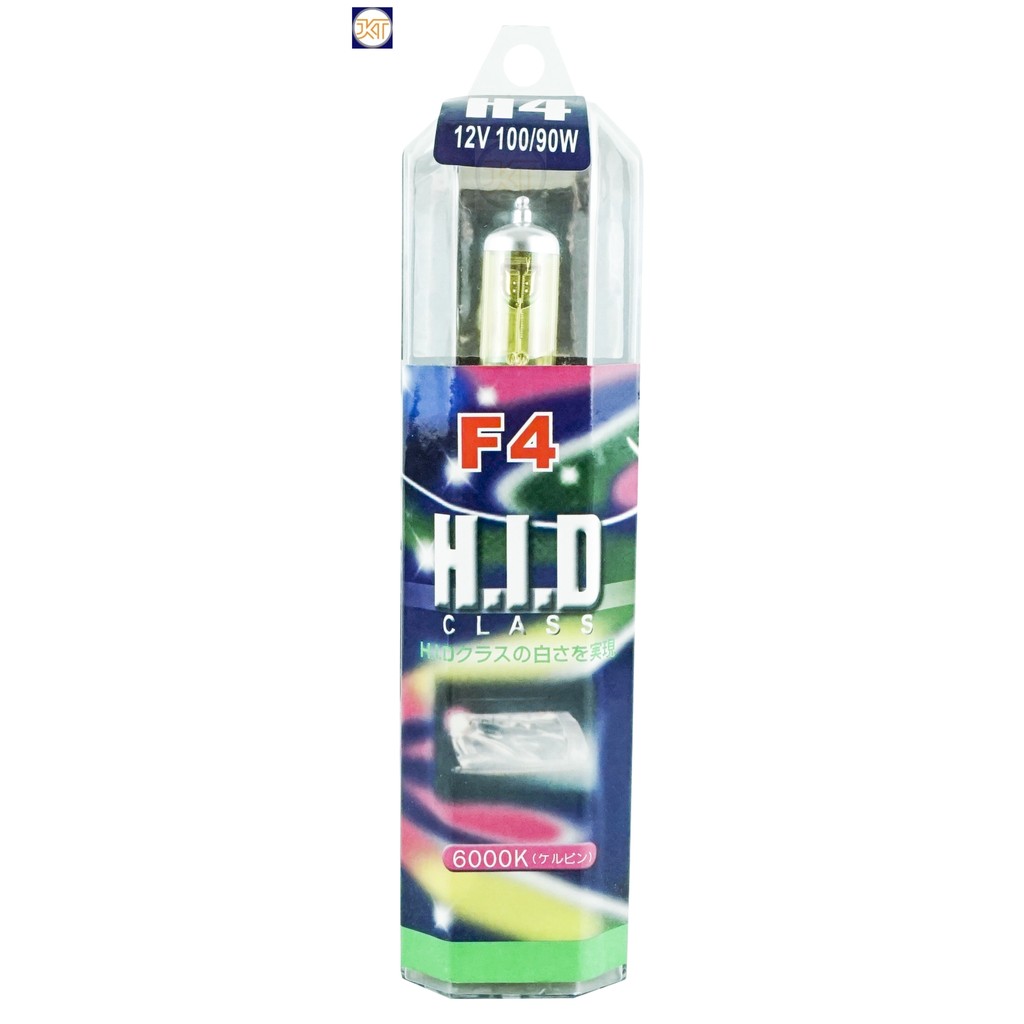 F4 หลอดฮาโลเจน H4 12V100/90W P43T แสงสีรุ้งทอง RY