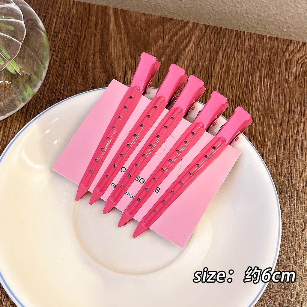 10 ชิ้นชุดผู้หญิงอุปกรณ์เสริมผมเกาหลีสีสันที่มองไม่เห็นโลหะ Bangs คลิป Duckbill Barrette สําหรับแต่งหน้า - รูปที่ 4