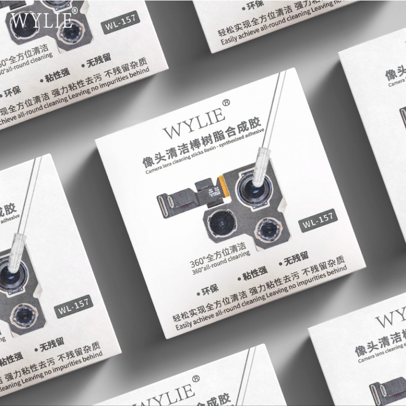 WYLIE WL-157 24PCS แท่งทําความสะอาดเลนส์กล้องไม่มีการป้องกันสิ่งแวดล้อมที่เหลือสําหรับเครื่องมือทําความสะอาดบํารุงรักษาโทรศัพท์มือถือ