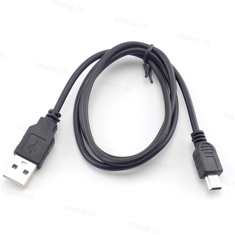 ความเร็วสูง USB 2.0 ถึง Mini 5-Pin Sync Cable ข้อมูลชาร์จสายไฟเชื่อมต่อ Splitter สําหรับ MP3 MP4 THA1