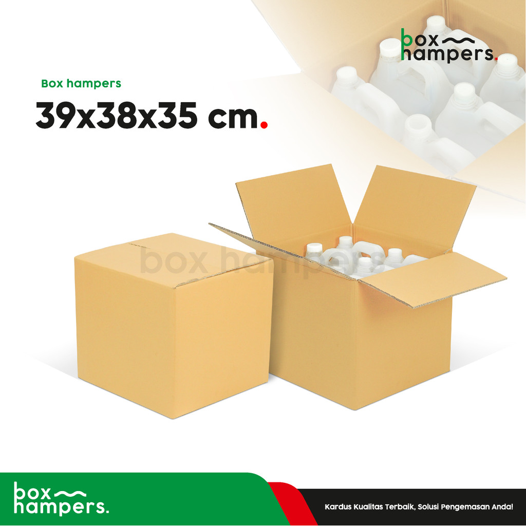 กล่อง 39X38X35 (6x5 L Jerry Can) กระดาษแข็ง/บรรจุ/แพ็ค/กล่อง/ผนังคู่/ปกติ/A1/สูง 10/สูง35