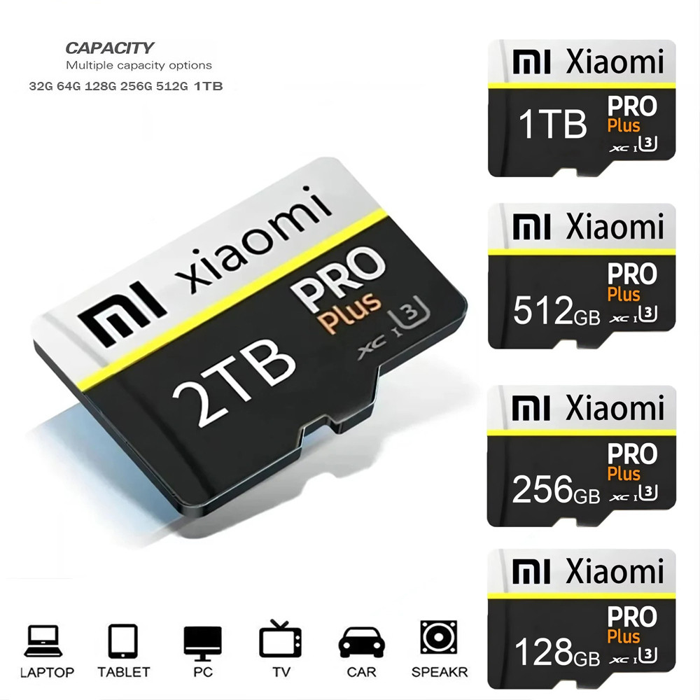 ความเร็วสูง SD การ์ดหน่วยความจํา 1TB 2TB การ์ดเกม Micro TF Card 128GB 256GB 512GB SD Card สําหรับ Mi