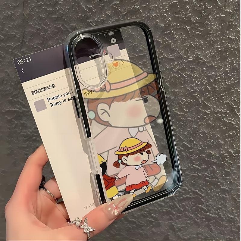 อุปกรณ์เสริมหมวก Nini การ์ตูนออกแบบน่ารัก bubble wrap สําหรับ iPhone 12 16 15 11 14 13 12PRO 14PRO 1