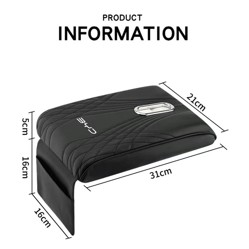 BYD รถที่เท้าแขน เบาะ กล่องกระดาษทิชชูรถคอนโซลกลางที่เท้าแขนกล่องที่นั่งที่เท้าแขนกล่องฝาครอบป้องกันสําหรับ BYD Dolphin Atto 3 Sealion 6 Sealion 7 M6 ซีล U Han EV Seagull Atto3 หยวน plus - รูปที่ 3