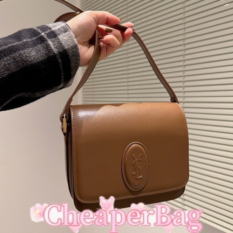 ใหม่แกะสลัก yls flap saddle bag กระเป๋าสะพายข้างวินเทจ (พร้อมกล่อง)