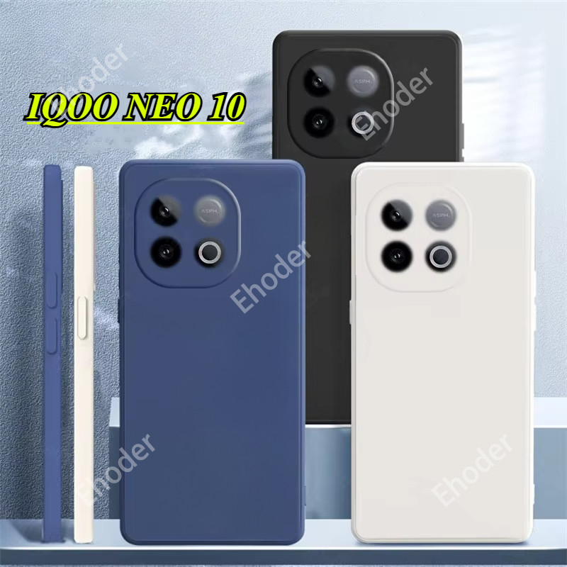 ปลอกสําหรับ iQOO Neo 10 5G 2025 Square ซิลิโคนเหลวสําหรับ iQOONeo10 Neo10 Neo10R 10R กล้องป้องกันนุ่