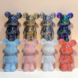 พร้อมส่ง🚚กระปุกออมสิน 18CM 28CM กระปุกออมสินหมีเซรามิก กระปุกออมสินหมีดุร้าย สีโลหะต่างๆ งานกระเบื้องเซรามิค ของตกแต่งบ