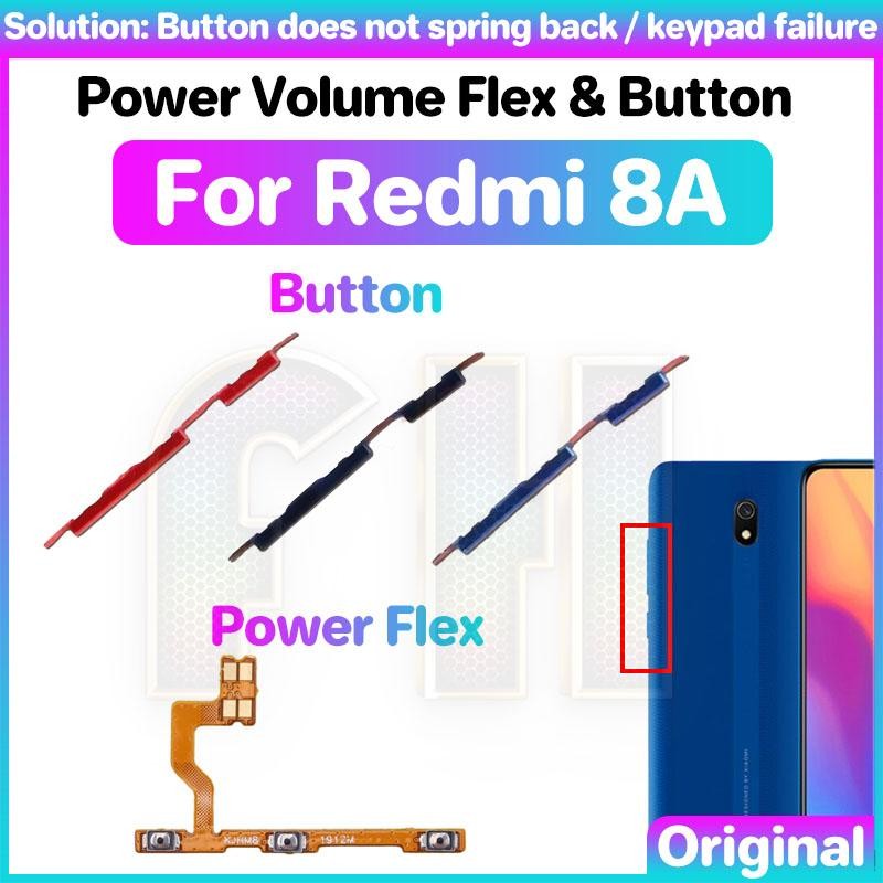 ปุ่มปรับระดับเสียงไฟ Flex สําหรับสวิตช์ Redmi 8A ปุ่มควบคุมระดับเสียงปิดเสียงสายริบบิ้น Flex