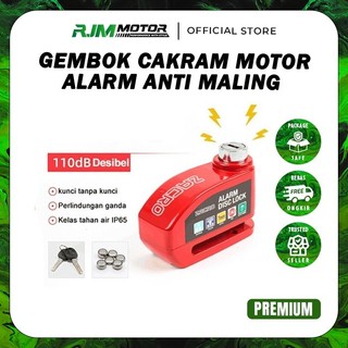Gembok Motor Cakram Anti Maling Alarm Disc Lock Kunci Rem Kuat Baja Universal RJM