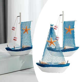 โมเดลเรือใบ 14.5CM แบบไม้ สําหรับตกแต่งบ้านตั้งโต๊ะ ของเล่นของขวัญเด็ก