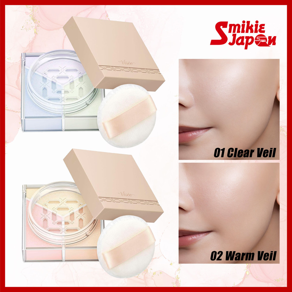 KOSE VISEE Trinitas Glow Powder 5.5g Face Powder Tone Up Powder Direct from Japan