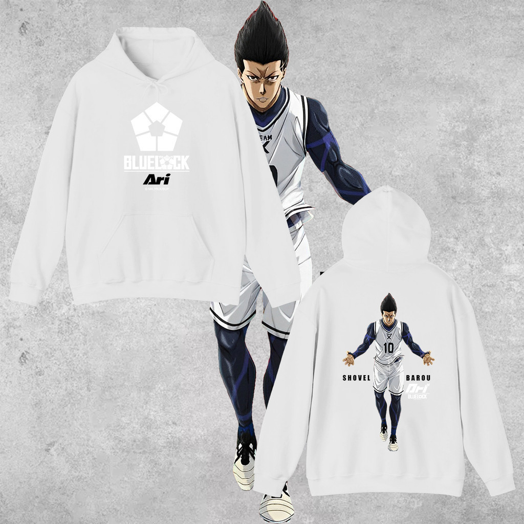 NEW!!! เสื้อฮู้ด ARI X BLUE LOCK BAROU เสื้อคอกลมคอกลมสวมใส่สบาย และระบายอากาศได้ดีผ้าฝ้าย Men hoodi