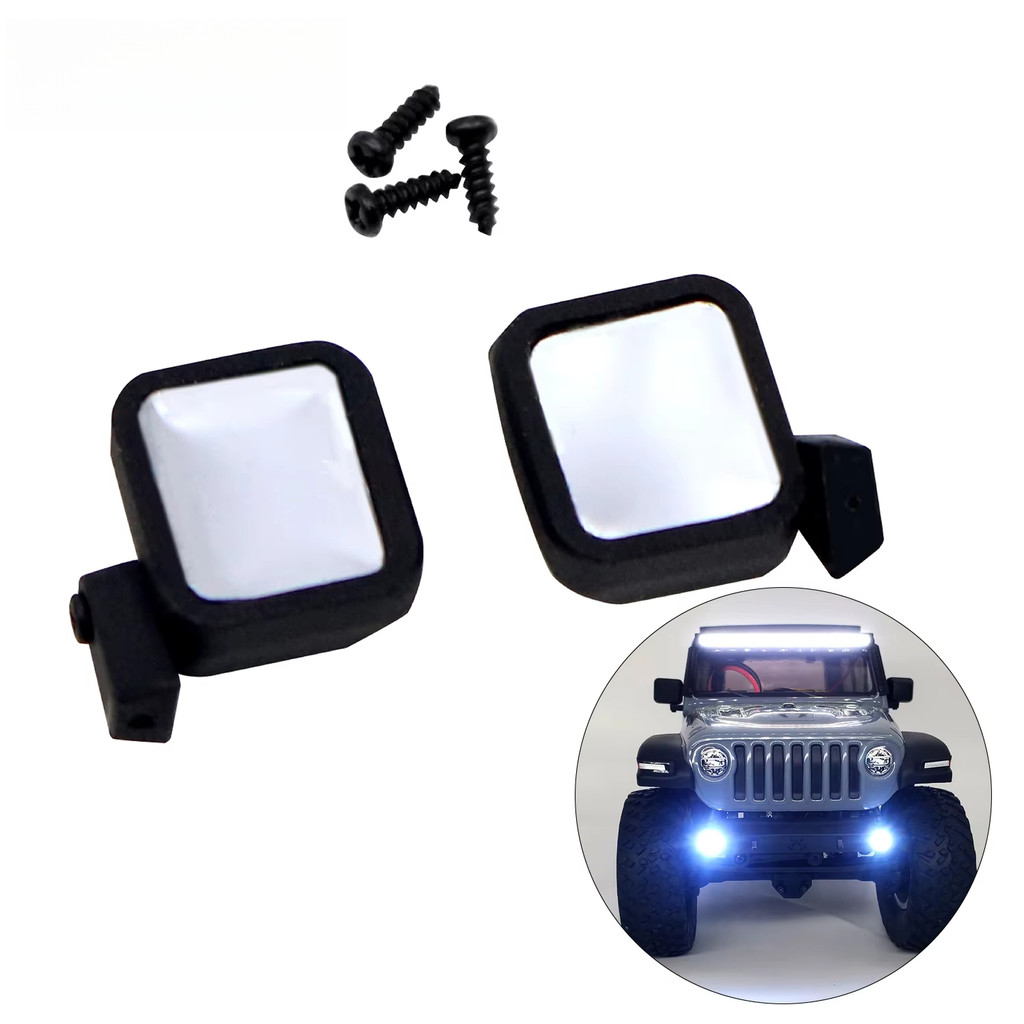 SCX24 เลนส์กระจกมองหลังสําหรับ 1/24 RC Crawler รถ Axial SCX 24 AXI00005 Gladiator AXI00002 90081 JEE