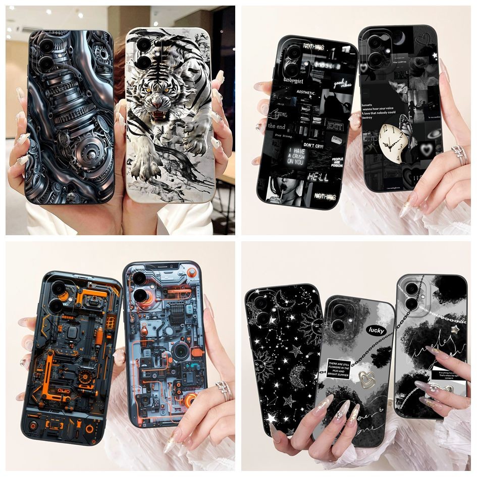 SAMSUNG สําหรับSamsung Galaxy A06 4GกรณีA065 SM-A065F Coolแฟชั่นทาสีซิลิโคนเหลวอ่อนสําหรับSamsung A 