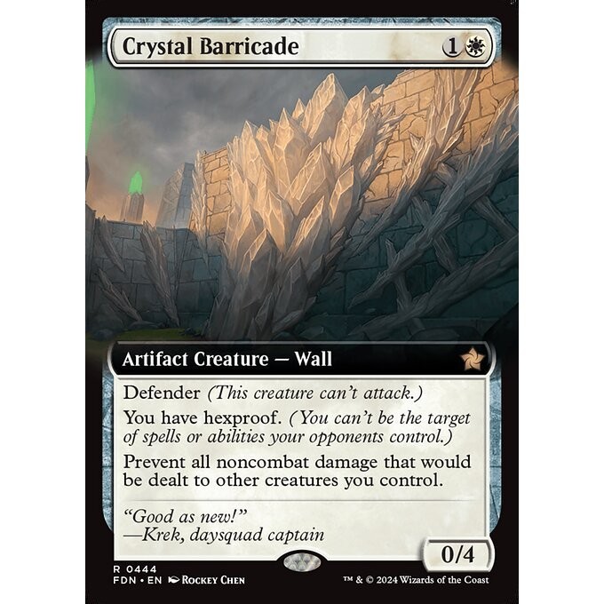 FDN_444 Crystal Barricade *Extened Art EA* MTG Magic: The Gathering: รองพื้น