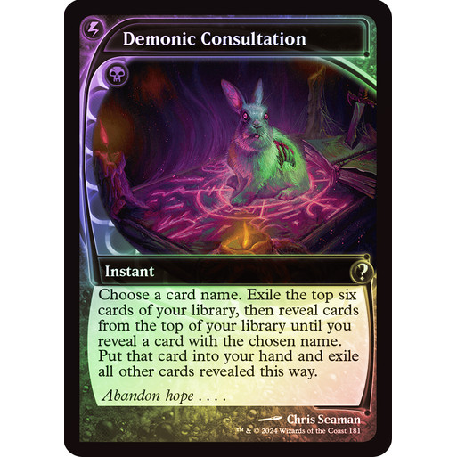 การ์ด EDH PlayTest - การปรึกษาทางปีศาจ (สีดํา)