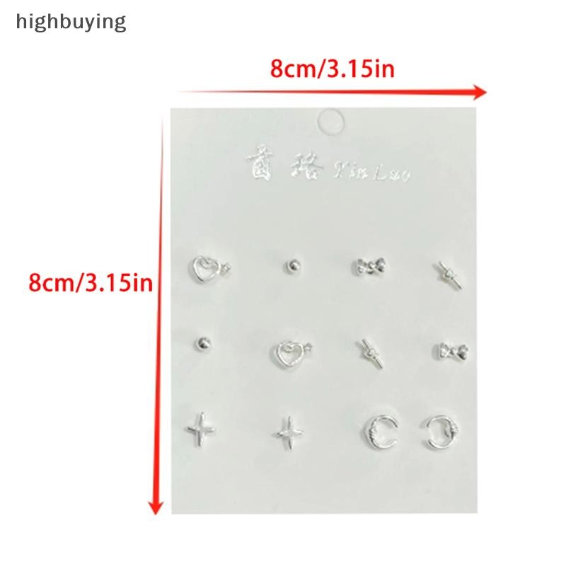 [ซื้อสูง] 6 คู่/1 คู่ ส925 เข็มเงินชุดต่างหูโลหะผสมสังกะสีต่างหูธรรมดาและเรียบง่ายเหมาะสําหรับเครื่องประดับสตรีหุ้นใหม - รูปที่ 3