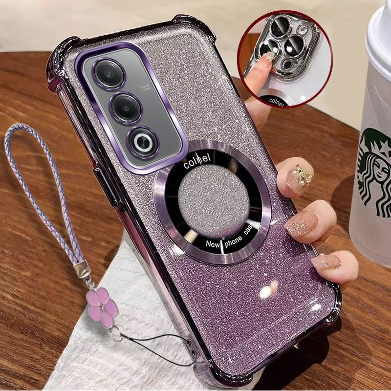 แถมเชือกเส้นเล็กCasing A5 5G A5i pro OPPO A3 PRO 5G เคสโทรศัพท์สําหรับ 2025 ใหม่ซิลิโคนป้องกันสี่มุม FDJ